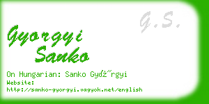 gyorgyi sanko business card